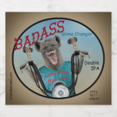 Étiquette Pour Bouteilles De Bière Badass Game Changer (nom et style) (Étiquettes simples)