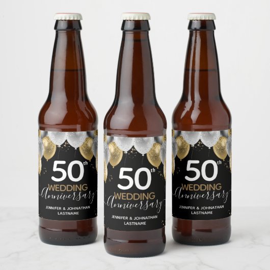 Étiquette Pour Bouteilles De Bière Ballons d'or du 50e anniversaire (Bouteilles)