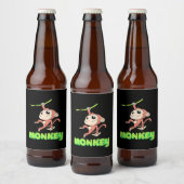 Étiquette Pour Bouteilles De Bière Banane singe (Bouteilles)