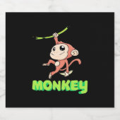 Étiquette Pour Bouteilles De Bière Banane singe (Étiquettes simples)