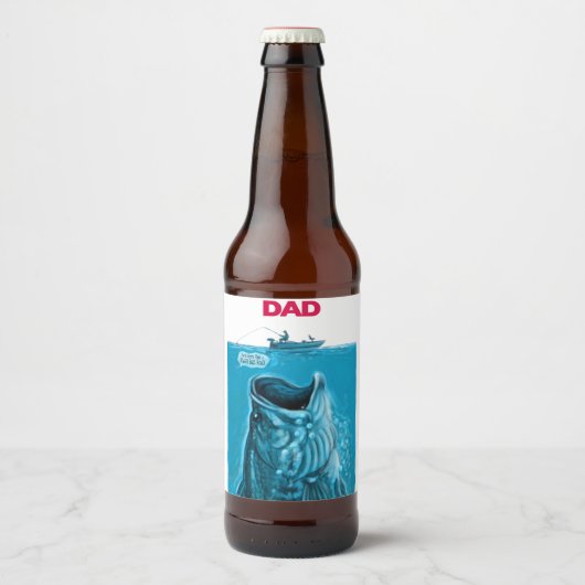 Étiquette Pour Bouteilles De Bière Bateau à basse papa (Devant)
