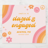 Étiquette Pour Bouteilles De Bière Bazed & Engagé rose & orange (Étiquettes simples)