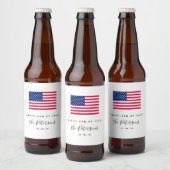 Étiquette Pour Bouteilles De Bière BBQ 4 juillet (Bouteilles)