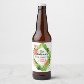 Étiquette Pour Bouteilles De Bière BBQ Tropical d'été annuel (Devant)