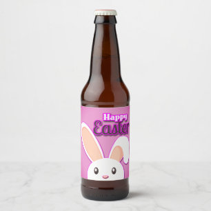 Étiquette Pour Bouteilles De Bière Beau lapin de Pâques 2