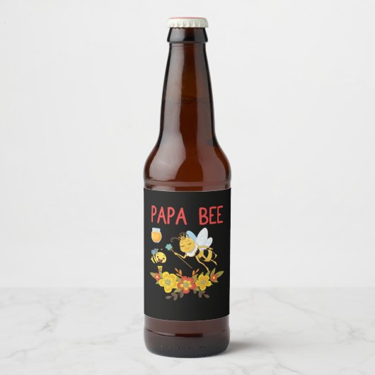 Étiquette Pour Bouteilles De Bière Beekeeper Art Papa Bee 2 (Devant)