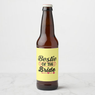 Étiquette Pour Bouteilles De Bière Bestie mariage De La Mariée