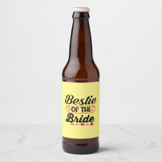 Étiquette Pour Bouteilles De Bière Bestie mariage De La Mariée