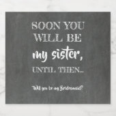 Étiquette Pour Bouteilles De Bière Bientôt Ma Soeur - Drôle Proposition De Sirène D'É (Étiquettes simples)