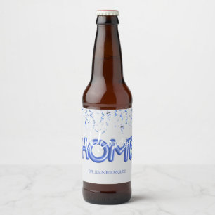 Étiquette Pour Bouteilles De Bière Bienvenue à la maison Fête de héros militaire patr