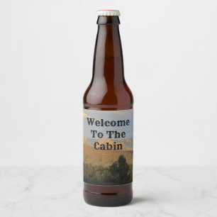 Étiquette Pour Bouteilles De Bière Bienvenue dans le paysage Cabine Arizona Montagnes