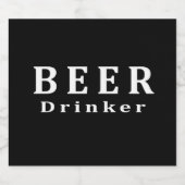 Étiquette Pour Bouteilles De Bière Bière, buveur de bière (Étiquettes simples)