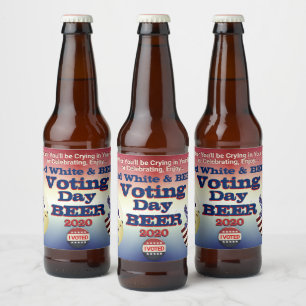 Étiquette Pour Bouteilles De Bière Bière du jour du vote ! Votez ! Élection 2020