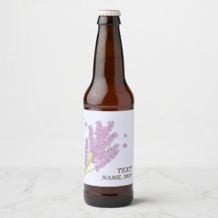 Étiquette Pour Bouteilles De Bière BIÈRE ÉTIQUETTE - lavande, violet, fleur, floral