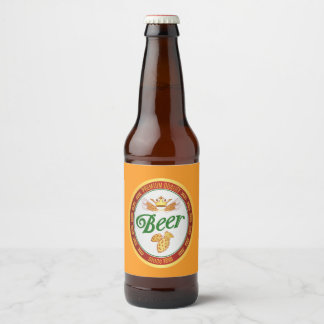 Étiquette Pour Bouteilles De Bière Bière fraîche à l'orange