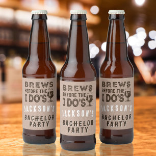 Étiquette Pour Bouteilles De Bière Bières avant l'enterrement de vie de garçon des I 