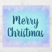Étiquette Pour Bouteilles De Bière Bleu gelé Joyeux Noël (Étiquettes simples)