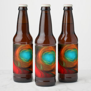 Étiquette Pour Bouteilles De Bière Blue Eye Moderne Abstrait Art Cool Motif #16