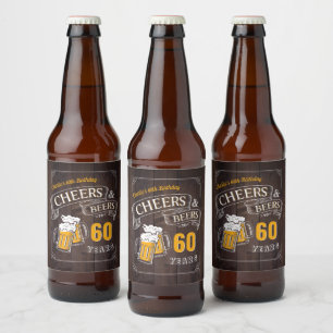 Étiquette Pour Bouteilles De Bière Bois Bravo Et Bières À Tout Âge Anniversaire