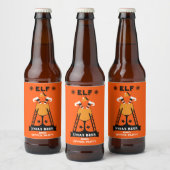 Étiquette Pour Bouteilles De Bière Boisson de Noël Elf (Bouteilles)