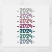 Étiquette Pour Bouteilles De Bière Bonne année 2024 (Étiquettes simples)