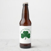 Étiquette Pour Bouteilles De Bière Bonne Saint Patrick's Day (Devant)