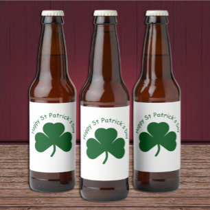 Étiquette Pour Bouteilles De Bière Bonne Saint Patrick's Day