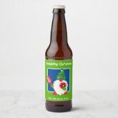 Étiquette Pour Bouteilles De Bière Boule de Noël 🎅 personnalisable (Devant)