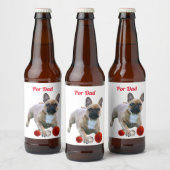 Étiquette Pour Bouteilles De Bière Bouledogue français Fête des Pères (Bouteilles)