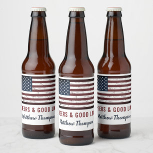 Étiquette Pour Bouteilles De Bière Bravo et bon soldat de la chance à la fête