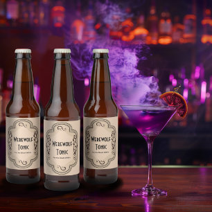 Étiquette Pour Bouteilles De Bière Brebis et Boos Werewolf Apothécaire Tonique