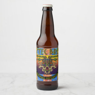Étiquette Pour Bouteilles De Bière Brew aztèque la bière américaine originale