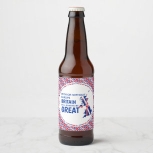Étiquette Pour Bouteilles De Bière BREXIT Union Jack BRITAIN TOUJOURS GRAND