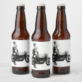 Étiquette Pour Bouteilles De Bière Bunny Biker (Bouteilles)