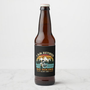 Étiquette Pour Bouteilles De Bière Cadeau Camper Aller Randonnée Est Mon Travail An