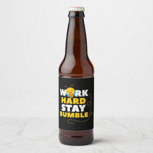 Étiquette Pour Bouteilles De Bière Cadeau d'apiculteur Abeille Travail Dur Reste Bo