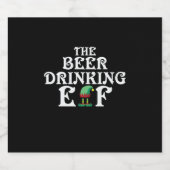 Étiquette Pour Bouteilles De Bière Cadeau de Noël La Bière Boire Elf (Étiquettes simples)