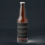 Étiquette Pour Bouteilles De Bière Cadeau drôle de Groomsman noir et blanc<br><div class="desc">Vous êtes glacés ! Donnez ce cadeau drôle de garçon d'honneur à votre noce pour dire oui à faire partie de votre jour spécial</div>