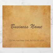 Étiquette Pour Bouteilles De Bière Calligraphie Script Vieux Papier Look Élégant Modè (Étiquettes simples)