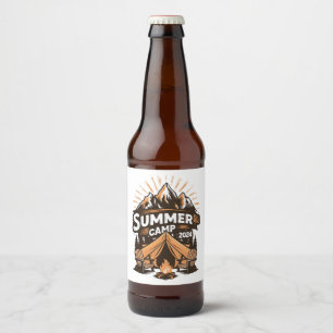 Étiquette Pour Bouteilles De Bière Camp d'été 2024 Correspondance de vacances de camp