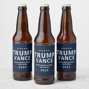 Étiquette Pour Bouteilles De Bière Campagne présidentielle Trump Vance 2024