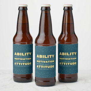 Étiquette Pour Bouteilles De Bière Capacité, motivation, Attitude Inspiration