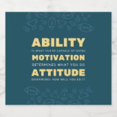 Étiquette Pour Bouteilles De Bière Capacité, motivation, Attitude Inspiration (Étiquettes simples)