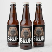 Étiquette Pour Bouteilles De Bière Capybara Drôle Bruh  (Bouteilles)