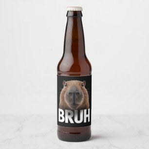 Étiquette Pour Bouteilles De Bière Capybara Drôle Bruh 