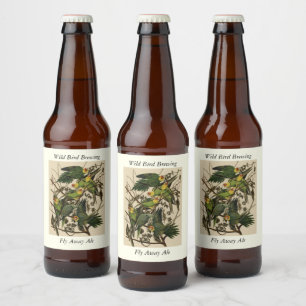 Étiquette Pour Bouteilles De Bière Carolina Parrot de Audubon's Birds of America