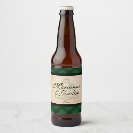 Étiquette Pour Bouteilles De Bière Carreaux celtiques (Devant)