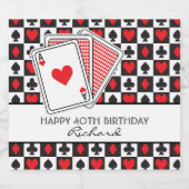 Étiquette Pour Bouteilles De Bière Carte de jeu Casino (Étiquettes simples)