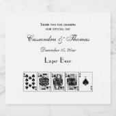 Étiquette Pour Bouteilles De Bière Casino Night Poker Royal Straight Flush Spades (Étiquettes simples)
