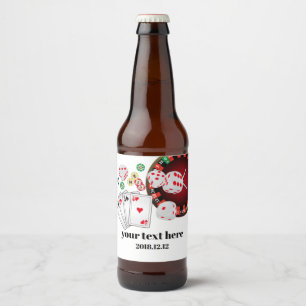 Étiquette Pour Bouteilles De Bière casino, poker, adulte, vin, bière étiquette, autoc